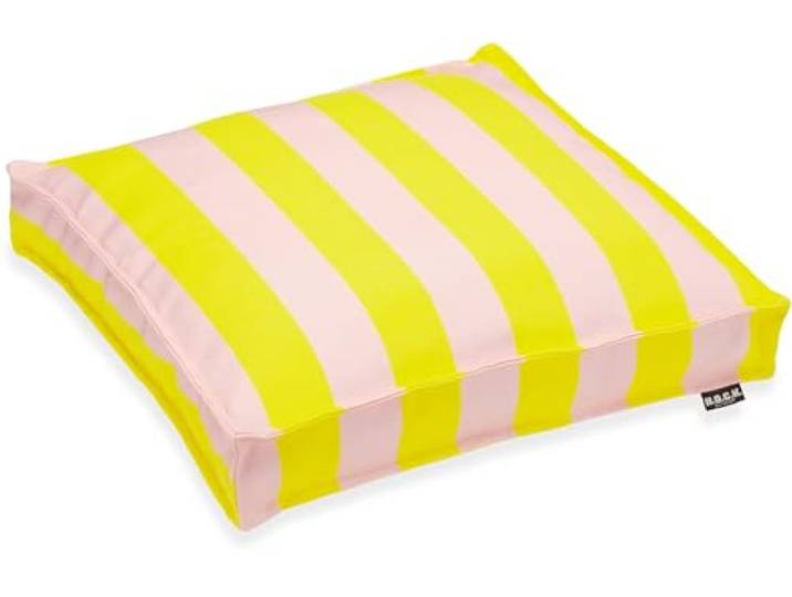 H.O.C.K. Riviera Stripe Outdoor Sitzkissen – Wetterfeste Stuhlkissen mit Blockstreifen – UV-Beständig, Wasser- & Schmutzabweisend – Handmade in Germany (Yellow Rosé, 40x40x5cm)