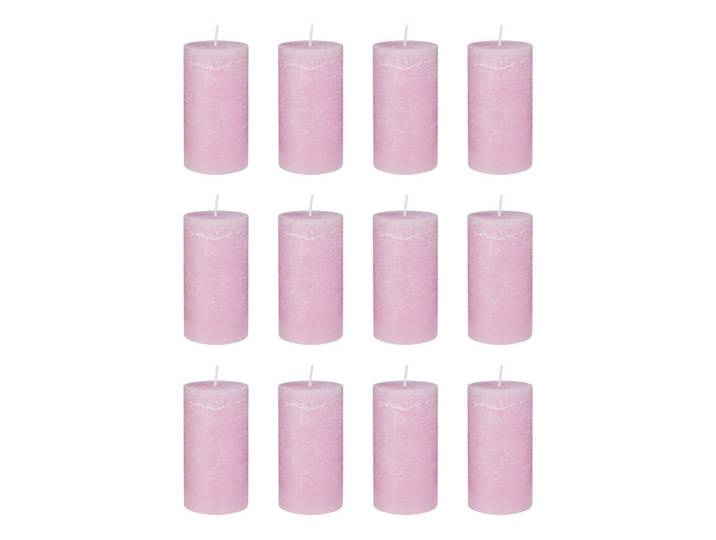 Butlers Stumpenkerze (12er Set) Rustic, Rosa, Paraffin, 7x13x7 cm, Dekoration, Kerzen & Kerzenhalter