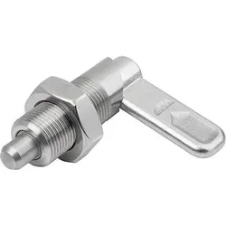 SPERRRIEGEL, D=5, M10X1, FORM:B M. GEWINDEHÜLSE, M. MUTTER, EDELSTAHL BLANK