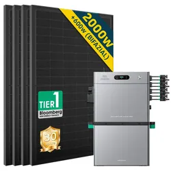 Balkonkraftwerk 2000W mit Speicher Zendure SolarFlow 2400 Pro 2.4Kwh, Komplettes Photovoltaiksystem - 4 Panels (2000Wp)🔥 / 1x AB3000L / Ohne HAL