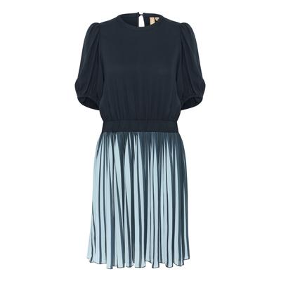 Jerseykleid CULTURE "Jerseykleid CUcain", Damen, Gr. S, N-Gr, blau (salute), Obermaterial: 100% Viskose CV., Kleider Jerseykleid