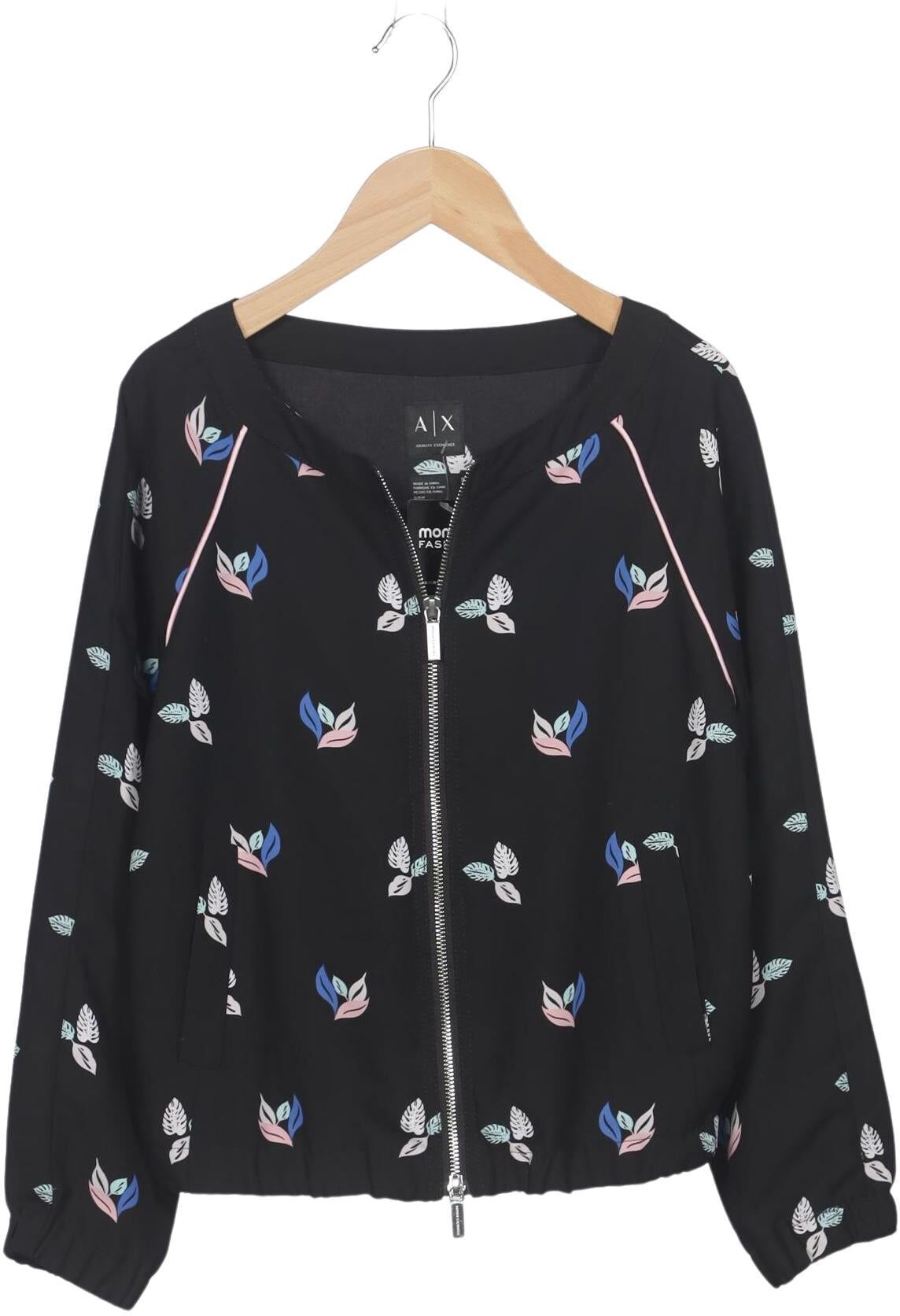 AX Armani Exchange Damen Jacke, Schwarz, Gr. S, Synthetik - Second Hand