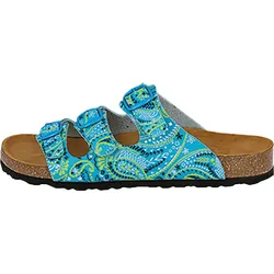 Lico Bioline Lady Power Damen Pantolette türkis/lemon