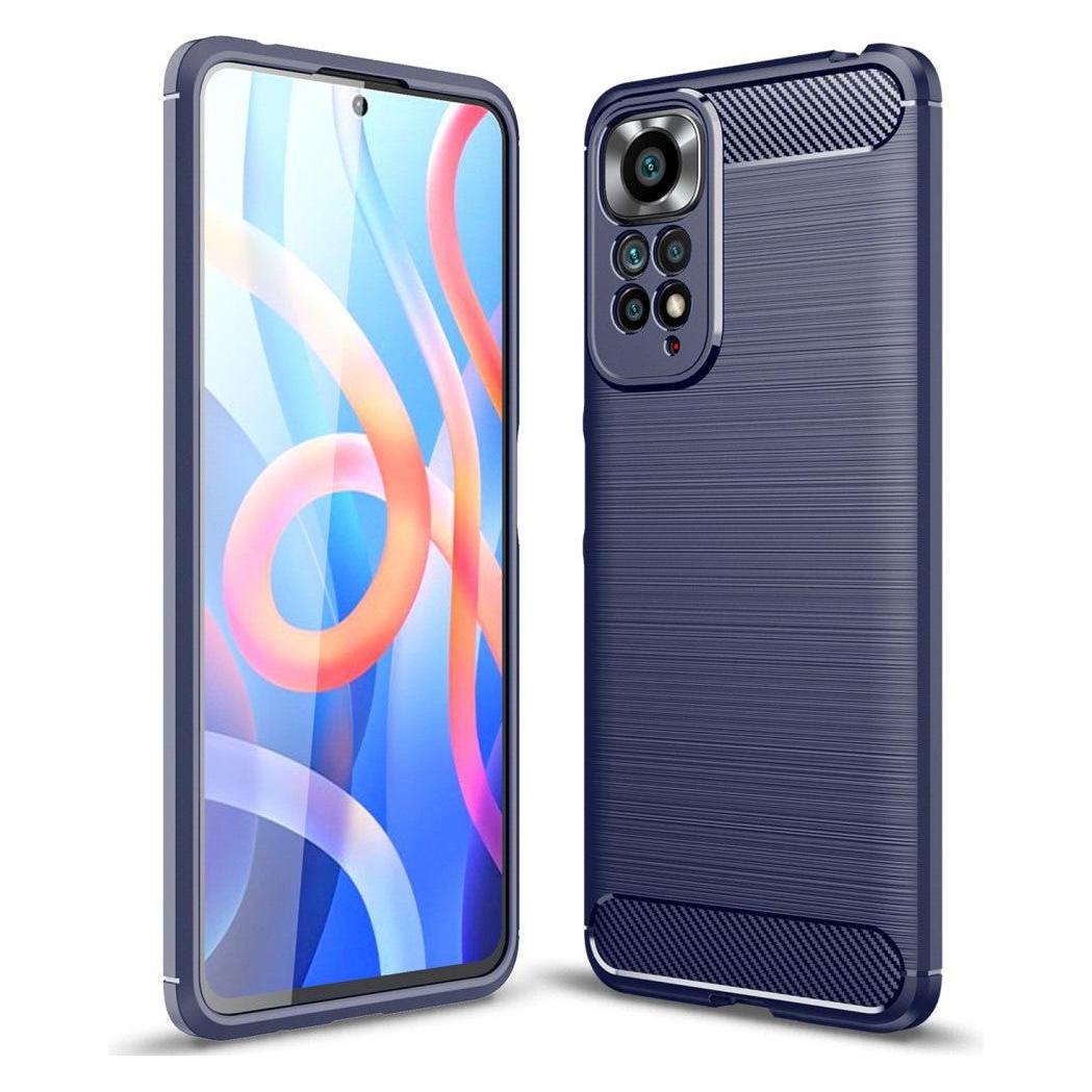 Cover-Discount Xiaomi Redmi Note 11 - Metall Carbon Look Hülle blau (Xiaomi Redmi Note 11) (101914176B)