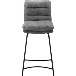 Barhocker Kona Grau Webstoff Gepolstert
