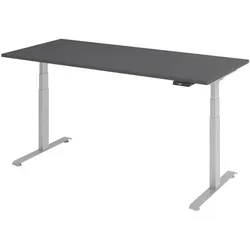 BaseLite Schreibtisch höhenverstellbar (elektrisch) »Base« 180 cm Gestell silbern grau, 180x129.5x80 cm
