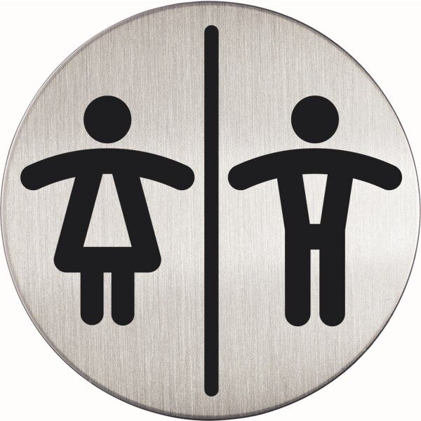 Durable Skilt   Rundt   Dame/herre Toilet