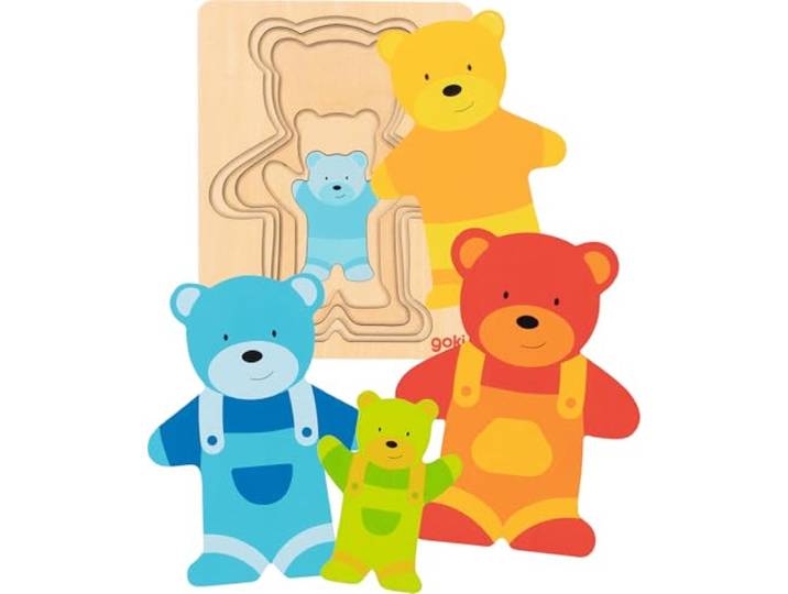 GOKI lagen, beer puzzel en puzzel, kleur (meerkleurig) (57449)
