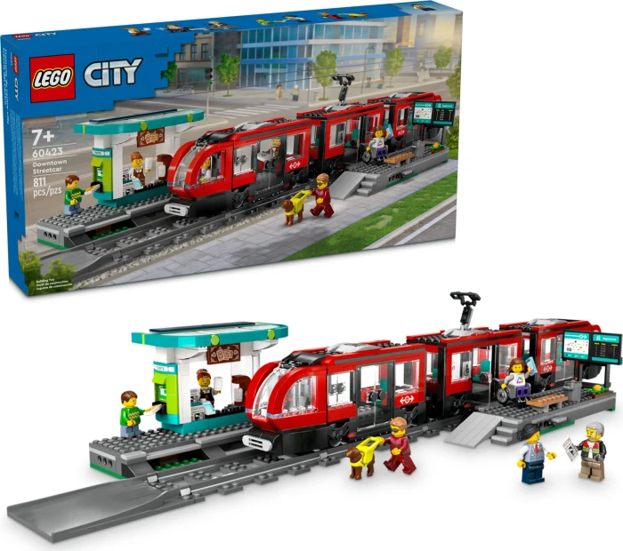 LEGO City 60423 Straßenbahn mit Haltestelle