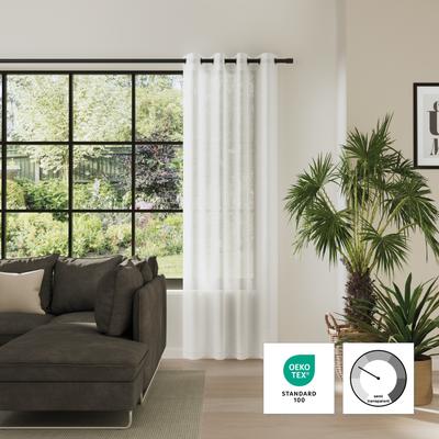 Vorhang NEUTEX FOR YOU "MELODY", weiß, B:142cm H:245cm, Polyester, Gardinen, Melangeoptik mit grobem Effektgarn