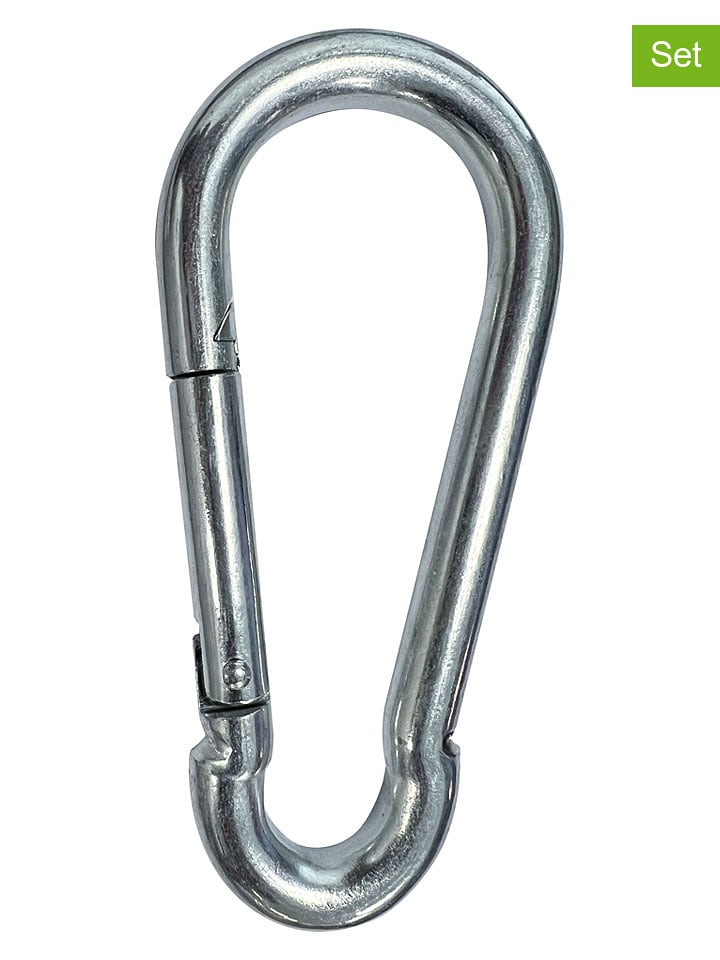 Black & Decker 2er-Set: Karabinerhaken in Silber - onesize