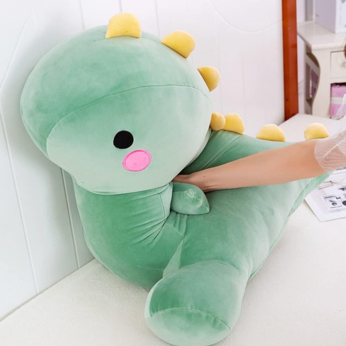 Kawaii zachte dinosaurus pluche knuffel voor kinderkamer decoratie - Groen