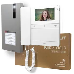 Comelit LS9461M Einfamilienhauskit Quadra 1-4 WE, Monitor Logos mit Hörer, SB2