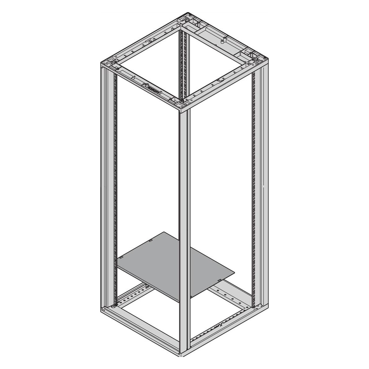 Schroff Novastar Bodenblech (hinten offen) 800T RAL7021 (27230190)