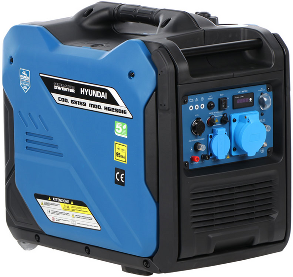 Hyundai H625OIE - Generatore di corrente ad inverter 5.5 kW - Continua 5 kw monofase - Versione portatile