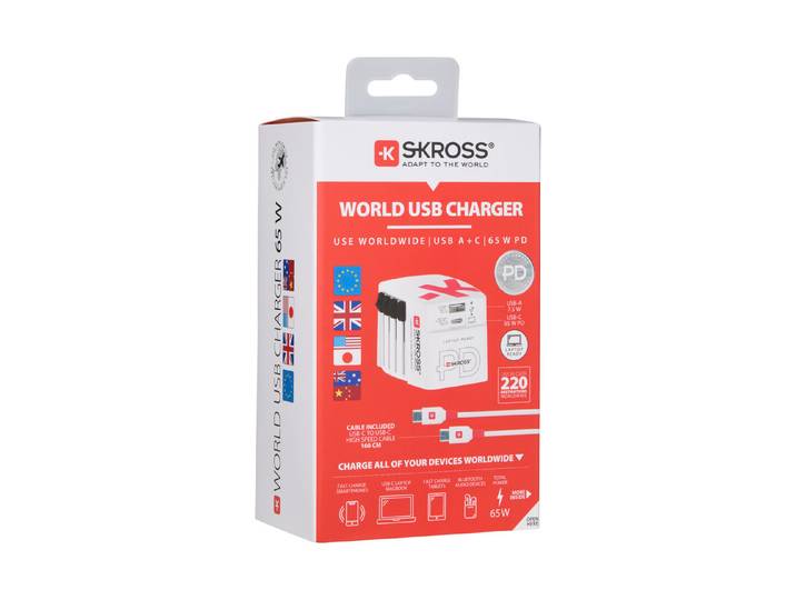 Skross World USB Charger Ac65Pd