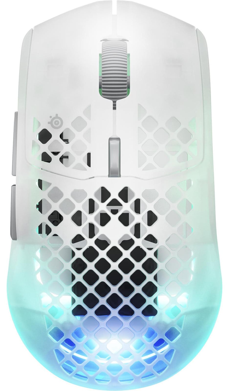 SteelSeries Aerox 3 Wireless Gen 2 Gamingmuis, Wit/Transparant, 26000 DPI, Bluetooth en RF