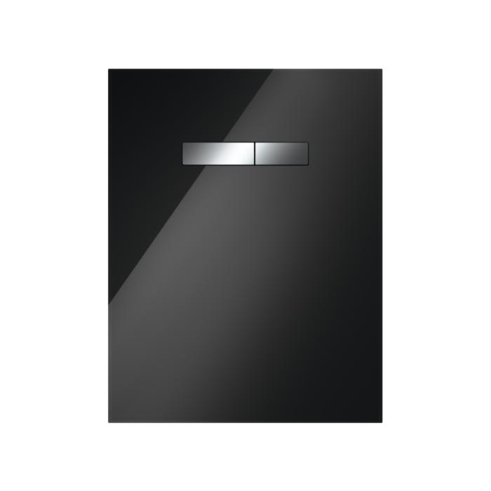 TECElux Betätigungsplatte 9650004 Glas schwarz, Tasten chrom glänzend