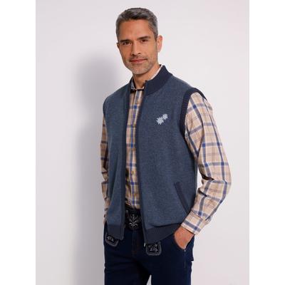 Strickweste CLASSIC, Herren, Gr. 56, blau (marine, rauchblau, meliert), 100% Polyacryl, meliert, Westen Strickweste