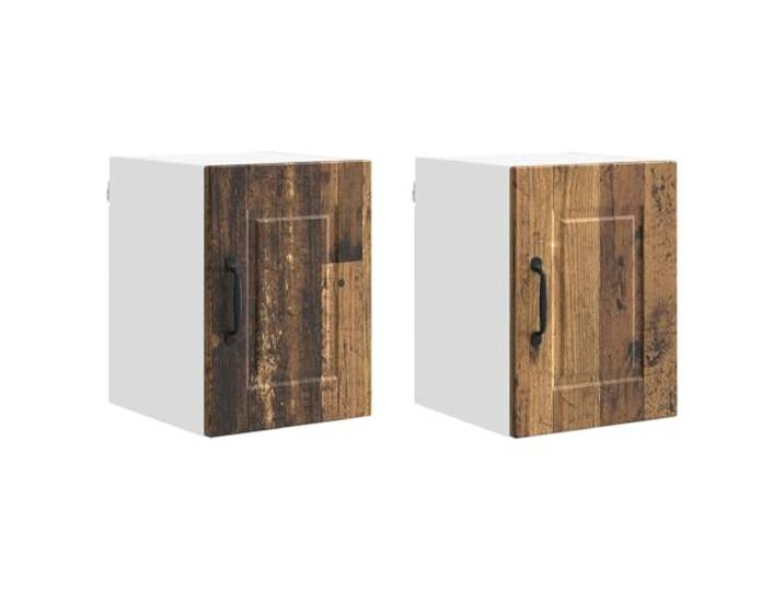 IBUQDDV Wandschrank Porto 2 STK. Altholz Holzwerkstoff Küche Wandmontage, geräumige Regalböden, für Geschirr und Vorräte, Innenbereich