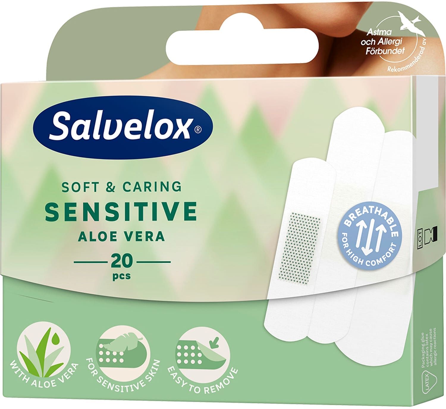 SALVELOX Sensitive apósito adhesivo Aloe Vera 20 uds