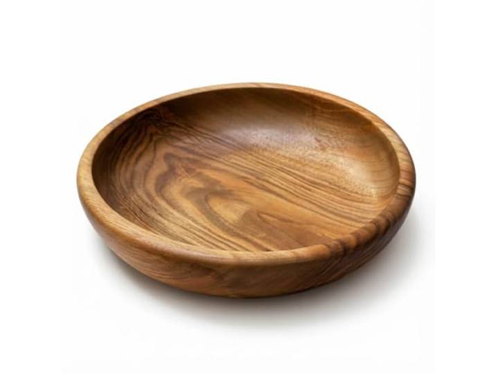 NATUREHOME Holzschale Nussbaum - Handgefertigte Servierschale aus Massivholz, 30 cm Durchmesser, als Obstschale oder Salatschale, Nachhaltig & Plastikfrei