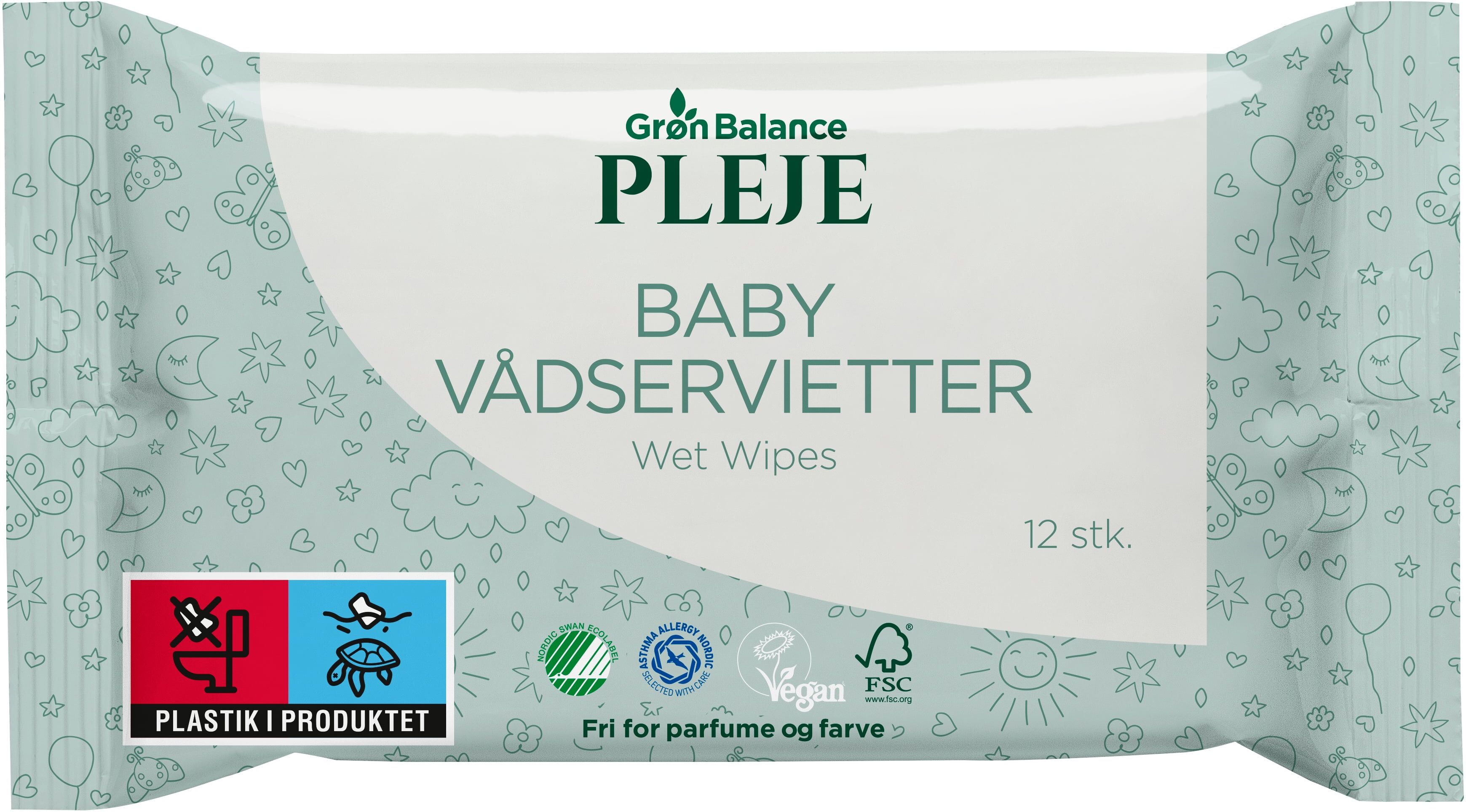 Grøn Balance Vådservietter Baby - 36 Stück