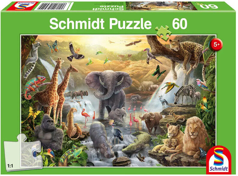 Puzzle 60 pcs Animaux en Afrique - Schmidt