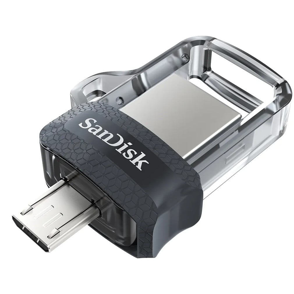 SanDisk Dual Drive Ultra 3.0 USB-stick met Micro USB, 64GB, Zwart