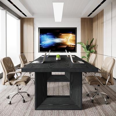 Bluebell 63'' Conference Table with Geometric Base, Home Office Computer Executive Desk