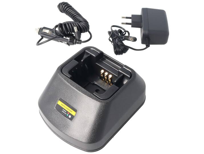 Snellader geschikt voor de Motorola batterij CP040, 080, 140, 150, 160, 180, 200, EP450, GP3188, 368