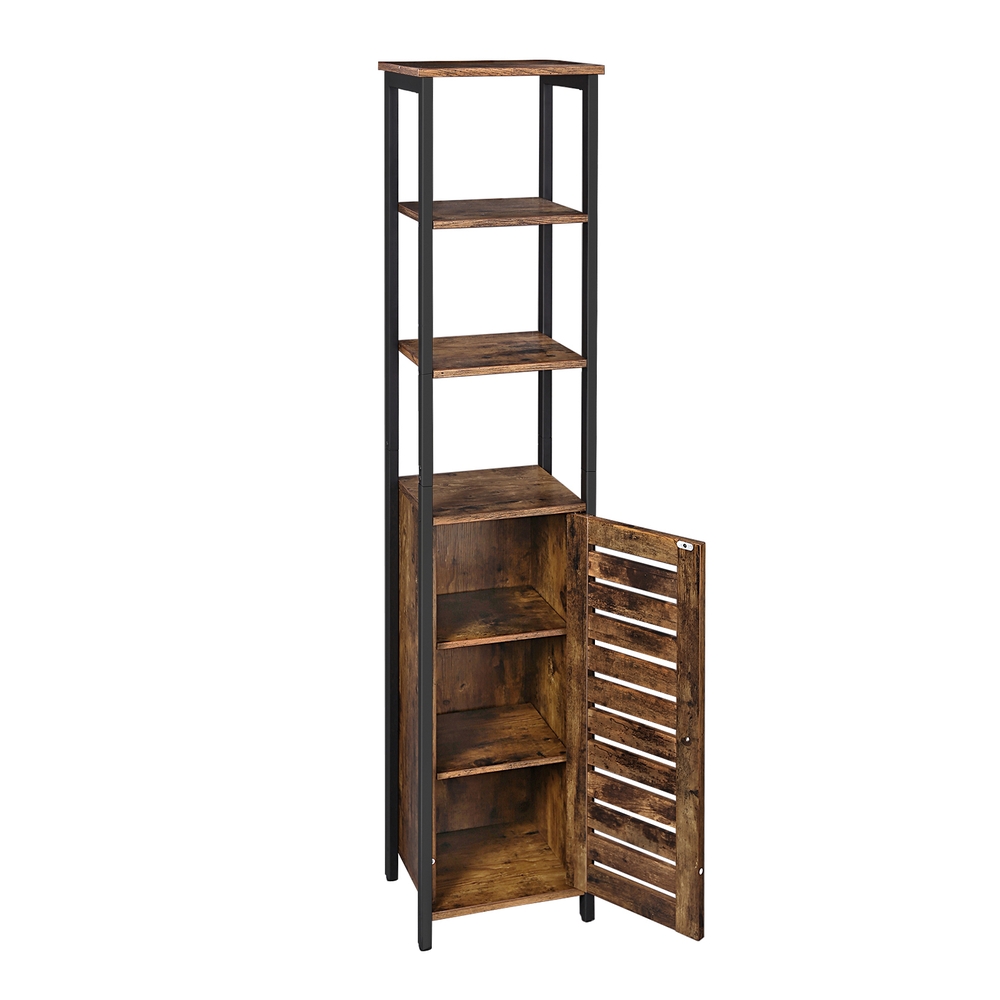VASAGLE Industriestil Hochschrank Lamellentür LSC37BX