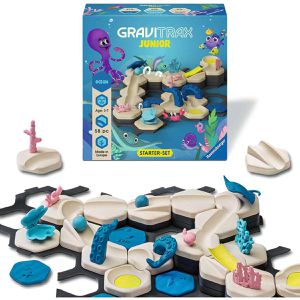 Ravensburger Murmelbahn GraviTrax Junior Starter-Set S Ocean, ab 3 Jahre, 2 Kugeln, 55 Bauteile