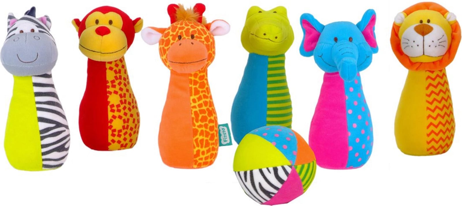 Fiesta Crafts Jungle Bowling Kleurrijk kartonnen speelgoed