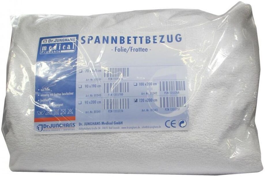 Frottee Spannbettbezug 120x200cm mit Folie