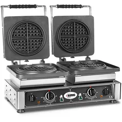 GMG - Waffeleisen American - 2x (Ø16 x 1,5cm) - Wechselbare Backplatte & einfache Montage - 50° bis 300°C - Leichte Reinigung