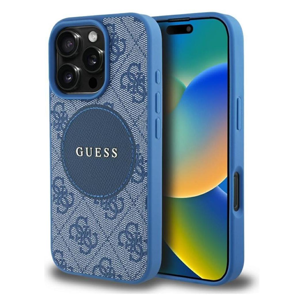 Guess Case 4G Circle Classic Logo MagSafe for iPhone 16 Pro blue (Apple iPhone 16 Pro) (GUE004517-0)