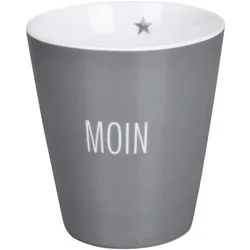 Krasilnikoff Becher Happy Mug Moin Colorful, 330 ml, dunkelgrau
