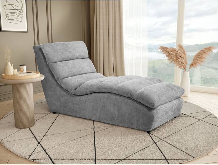 Beautysofa Chaiselongue SAN REMO, Recamiere viele Farben wählbar, Sofa mit Chaiselongue