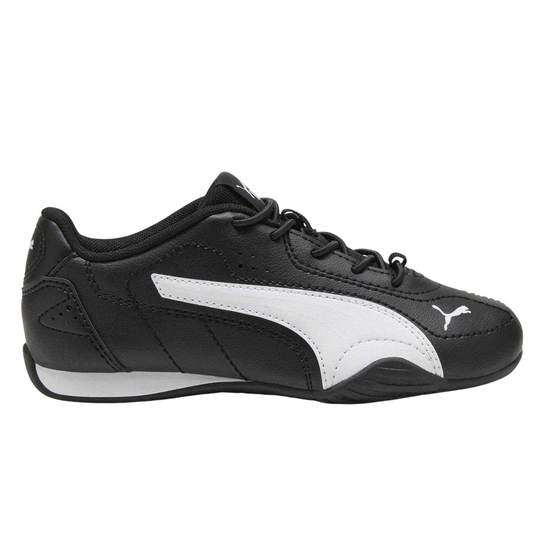 Puma - "Catch" Sneaker für Kinder, Flacher Absatz (Schwarz/Weiß)
