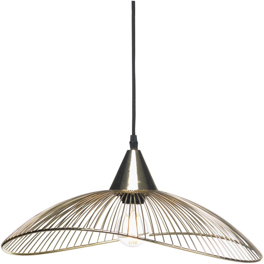 Fernleaf Mansfield 1 - Light Dome Pendant Gold 21.5cm H X 42cm W X 45cm D