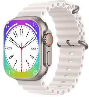 Inspired Deals S800 Ultra Max Smart Watch With Bluetooth Calling Health Monitoring Fitness Tracker white