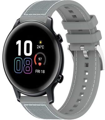 Everyday Crate 20mm Honor Watch SE Band Hybrid Nylon Silicone Watch Band For Honor Watch SE MagicWatch 2 42mm grey