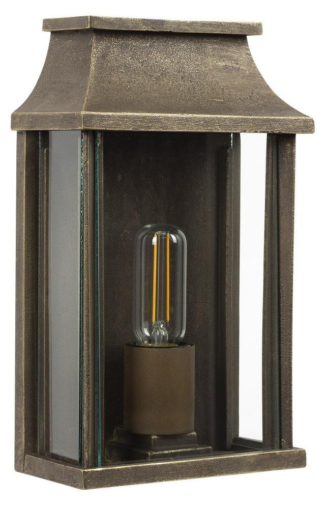 KS Verlichting Bronzen muurlamp Goteborg met glazen kap