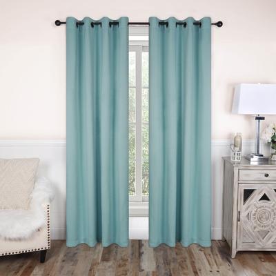 Superior Modern Solid Washable Room Darkening Curtains, Set of 2 Panels