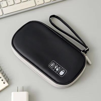 Portable Travel Accessories Organizer Pouch Small Electronics Storage Bag black