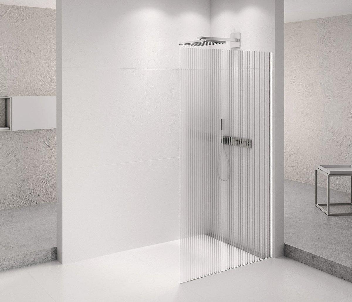 Polysan ARCHITEX CHROM Duschabtrennung 1162 mm, Glas Flute