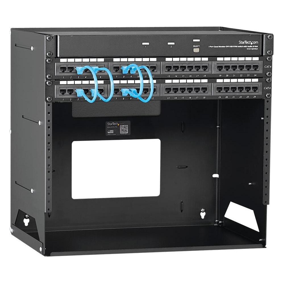 StarTech 8u Wall-Mount Rack With Shelf (8 HE, 19 Zoll Rack) (WALLSHELF8U)