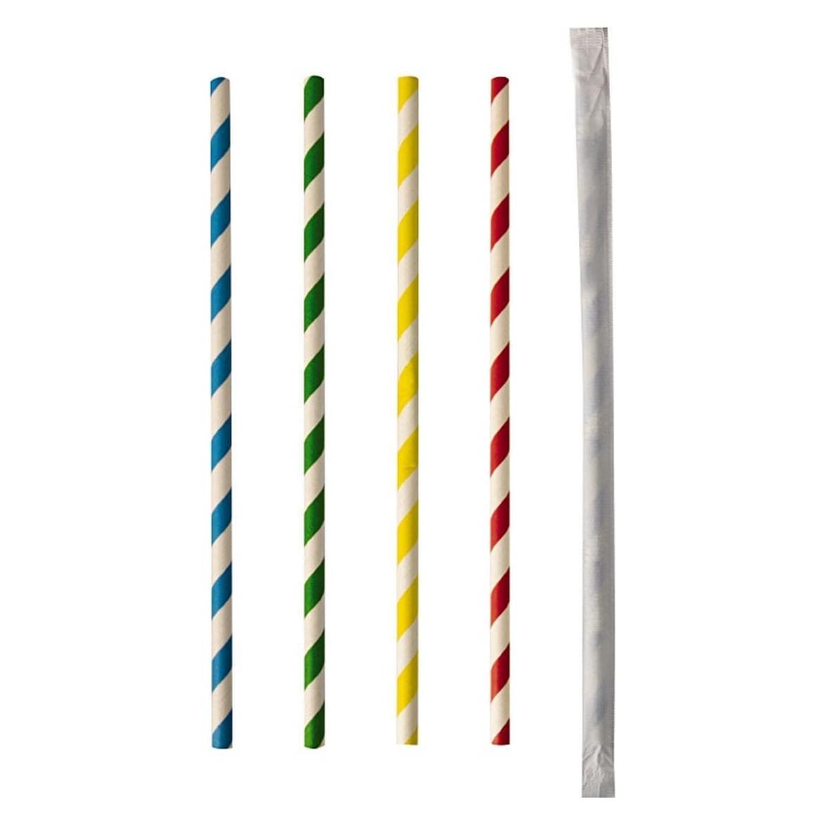 Papstar Trinkhalme Stripes (100x) (87514)