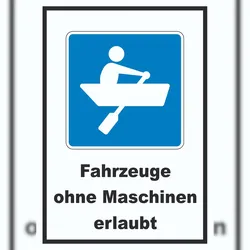 HB-Druck Ruderboote erlaubt Symbol und Text A3 (297x420mm)